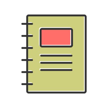 Not defteri web simgesi, vektör çizim