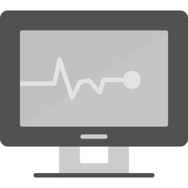 Kardiyogram. Web simgesi basit illüstrasyon 
