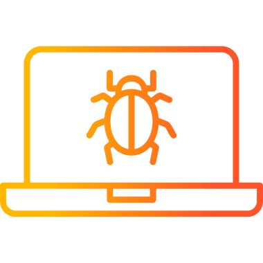 Kötü amaçlı web simgesi basit illüstrasyon