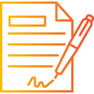 Contract icon, vector illustration simple design