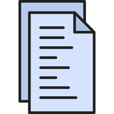 Belge simgesinin vektör illüstrasyonu