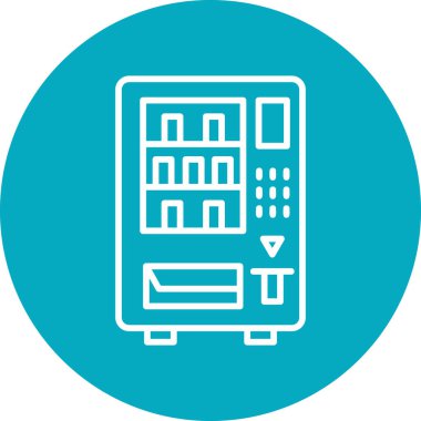 Satış makinesi. Web simgesi basit tasarım