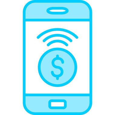 Çevrimiçi ödeme. Basit web illüstrasyonu