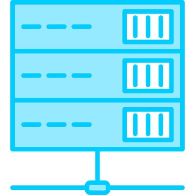 Sunucu. Web simgesi basit illüstrasyon