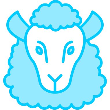 Koyun ağı simgesi basit illüstrasyon