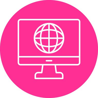 Genel çevrimiçi modern simge vektör illüstrasyonu