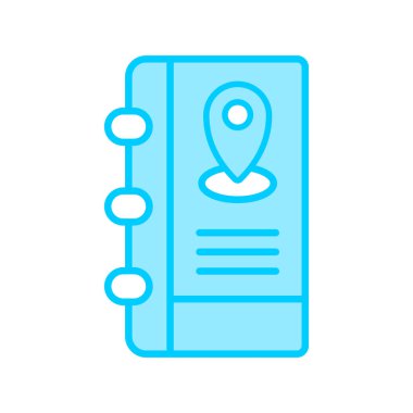 Adres defteri simgesi Vektör illüstrasyonu