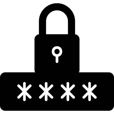 Kilit. Web simgesi basit illüstrasyon