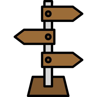 Bir işaret levhasının vektör illüstrasyonu