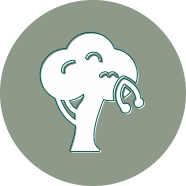 Ağaç simgesinin vektör illüstrasyonu