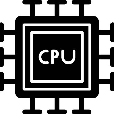 CPU icon, vector illustration simple design