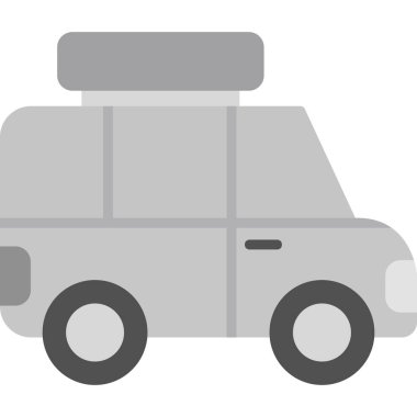 Araba modern simgesi, vektör illüstrasyonu