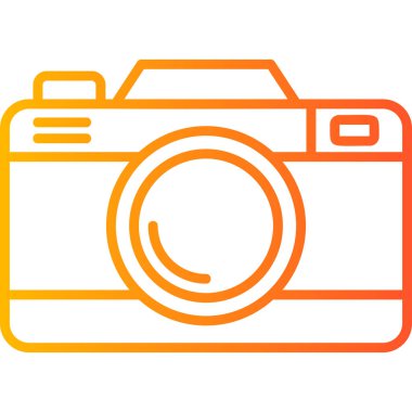 profesyonel dijital fotoğraf makinesi, illüstrasyon simgesi