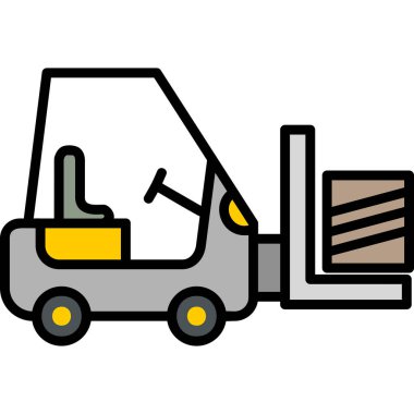 forklift. Web simgesi basit illüstrasyon