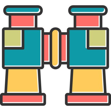 Dürbün. Web simgesi basit illüstrasyon