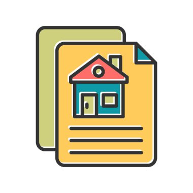 Contract icon, vector illustration simple design