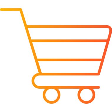 Cart modern simgesi, vektör illüstrasyonu