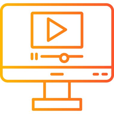 video. Web simgesi basit illüstrasyon