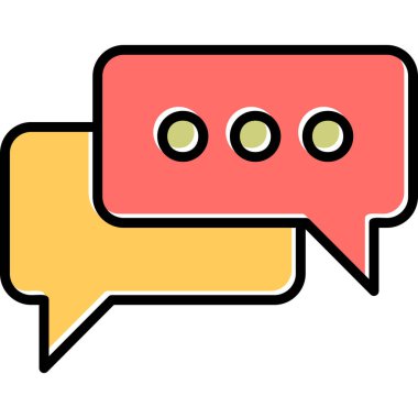 Konuş. Web simgesi basit illüstrasyon