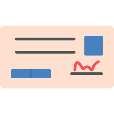 Çek web simgesi vektör illüstrasyonu