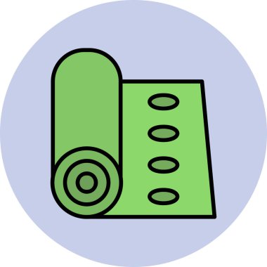 Yoga minderi. Web simgesi basit tasarım 