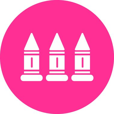 mermiler web simgesi, basit illüstrasyon