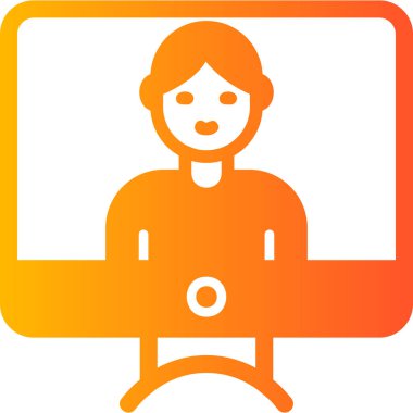 Bilgisayar modern simgesinin vektör illüstrasyonu