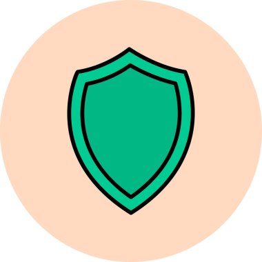 kalkan simgesi, vektör illüstrasyonu basit tasarım