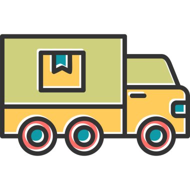 Kamyon soyut simge vektör çizimi