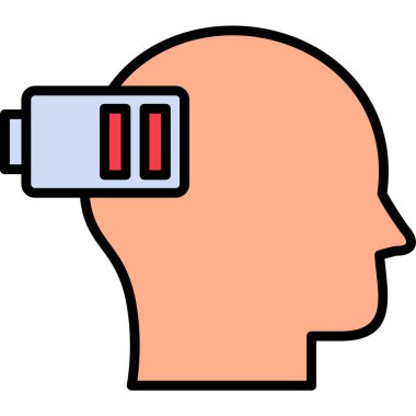 Yorgun konsept renk vektörü çizimi