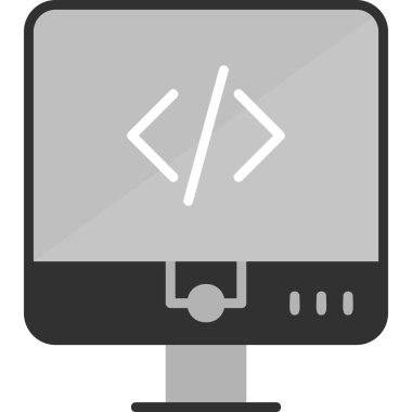 Kodlama. Web simgesi basit tasarım