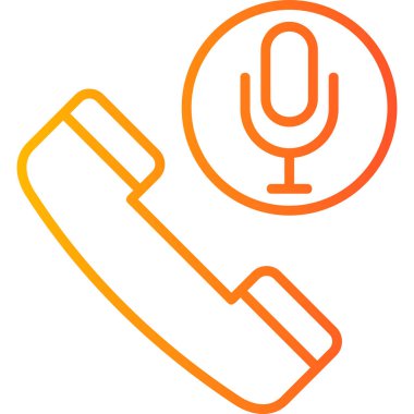 Mikrofon. Web simgesi basit illüstrasyon