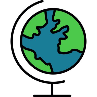 Küre. Web simgesi basit illüstrasyon