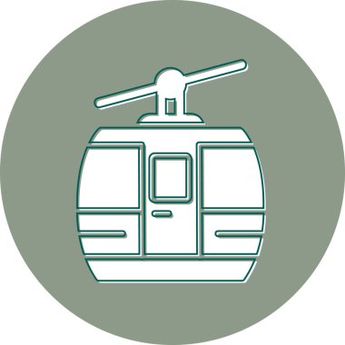 Bir tren simgesinin vektör illüstrasyonu