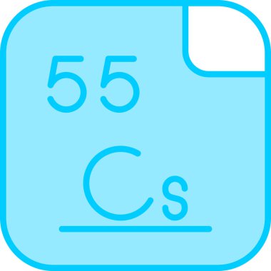 Sezyum simgesi vektör illüstrasyonu