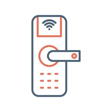 Akıllı Kapı simgesinin vektör çizimi