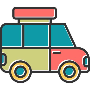 Araba modern simgesi, vektör illüstrasyonu