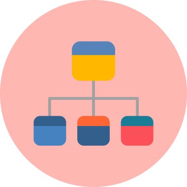 Akış çizelgesi simgesi, modern tasarım illüstrasyonu