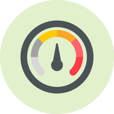 Hız göstergesi simgesi, web sade illüstrasyonu