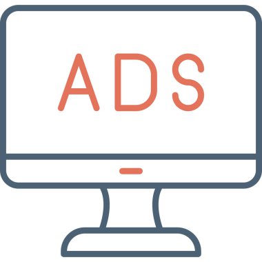 Reklam web simgesi basit illüstrasyon