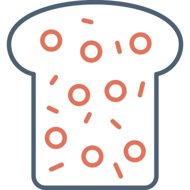 Ekmek. Web simgesi basit illüstrasyon