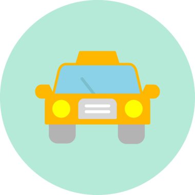 taksi simgesi vektör illüstrasyonu