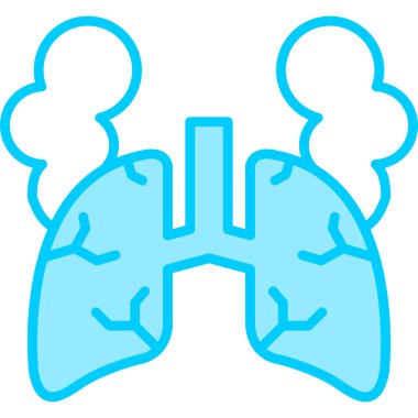 Ciğerler. Web simgesi basit illüstrasyon