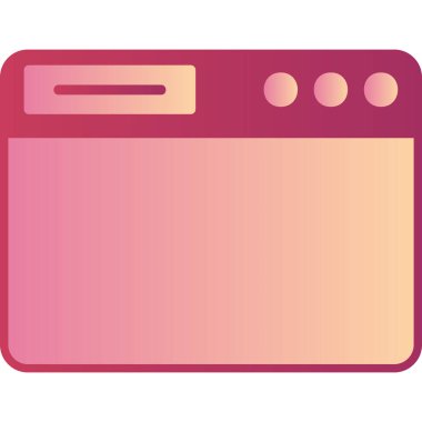 Tarayıcı. Web simgesi basit illüstrasyon