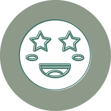 Mutlu yüz simgesinin vektör illüstrasyonu