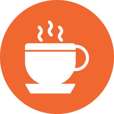 çay fincanı simgesi, vektör illüstrasyonu