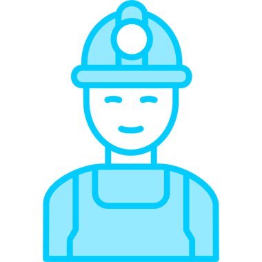 İşçi modern simge, vektör illüstrasyonu