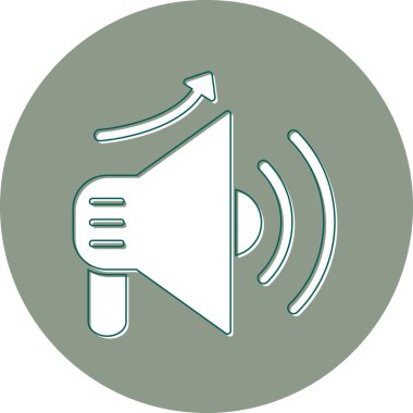 Megafon ikonu vektör illüstrasyonu