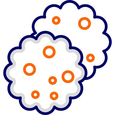 Kurabiye. Web simgesi basit illüstrasyon