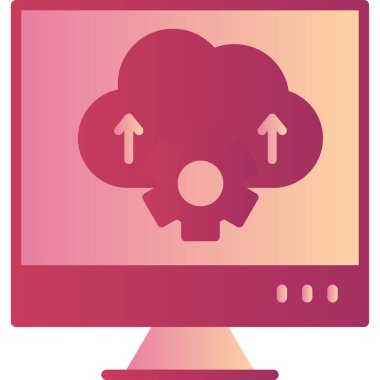 vector cloud technology icon illustration